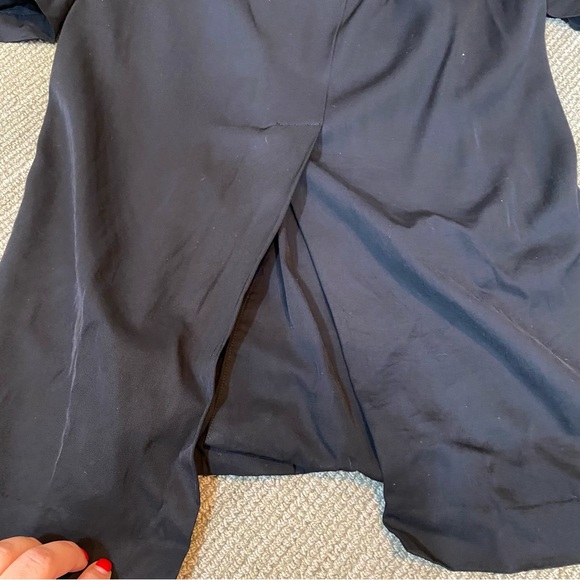 Aritzia Wilfred Free Satin Long Black Trench Blazer Size XXS - Picture 6 of 8